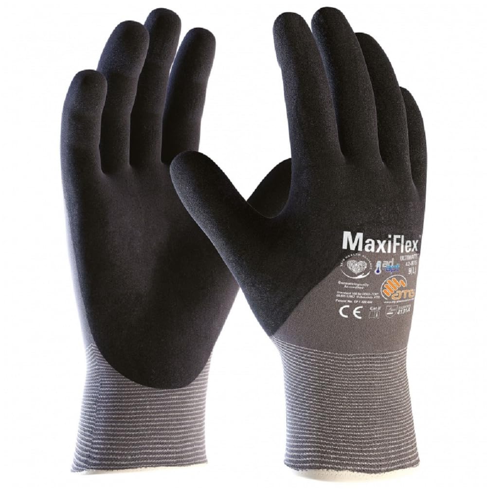 ATG MaxiFlex Work Gloves Ultimate 3/4 Coated Palm (3, XS)