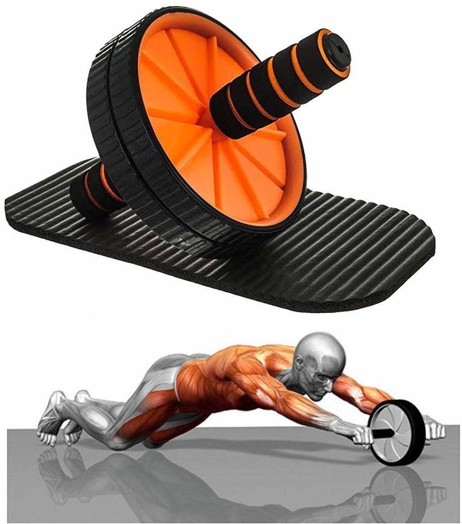 GymFreak ab Wheel Roller for Men and Women Gym Equipment for Home Ab Exerciser (Multicolor)-picture-13