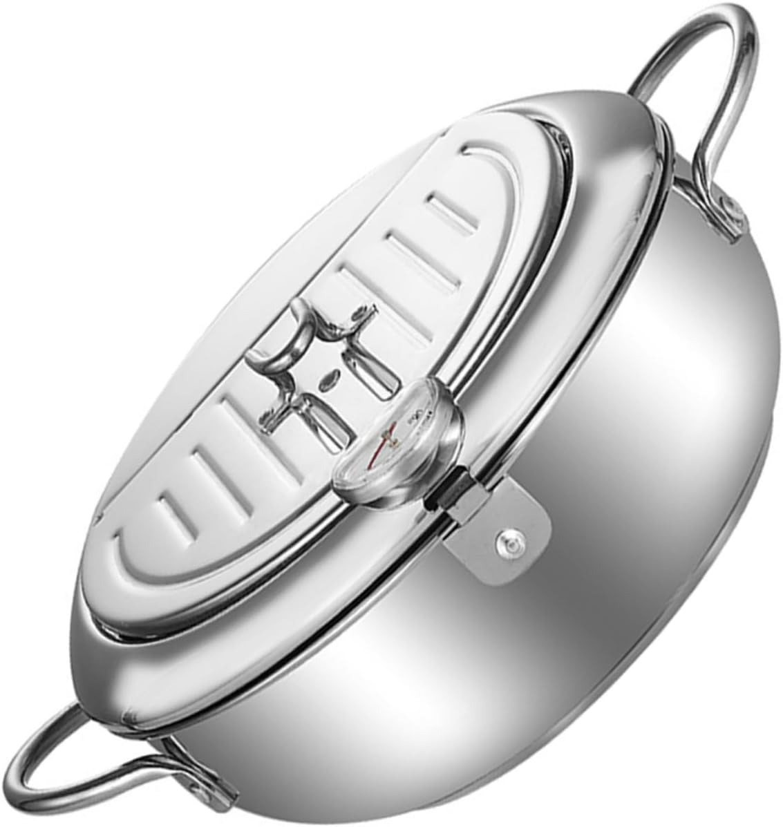 Alipis Deep Fryer Pot Tempura Pot Fryer Oil Filtration Built-in Thermometer Japanese Style Cookware