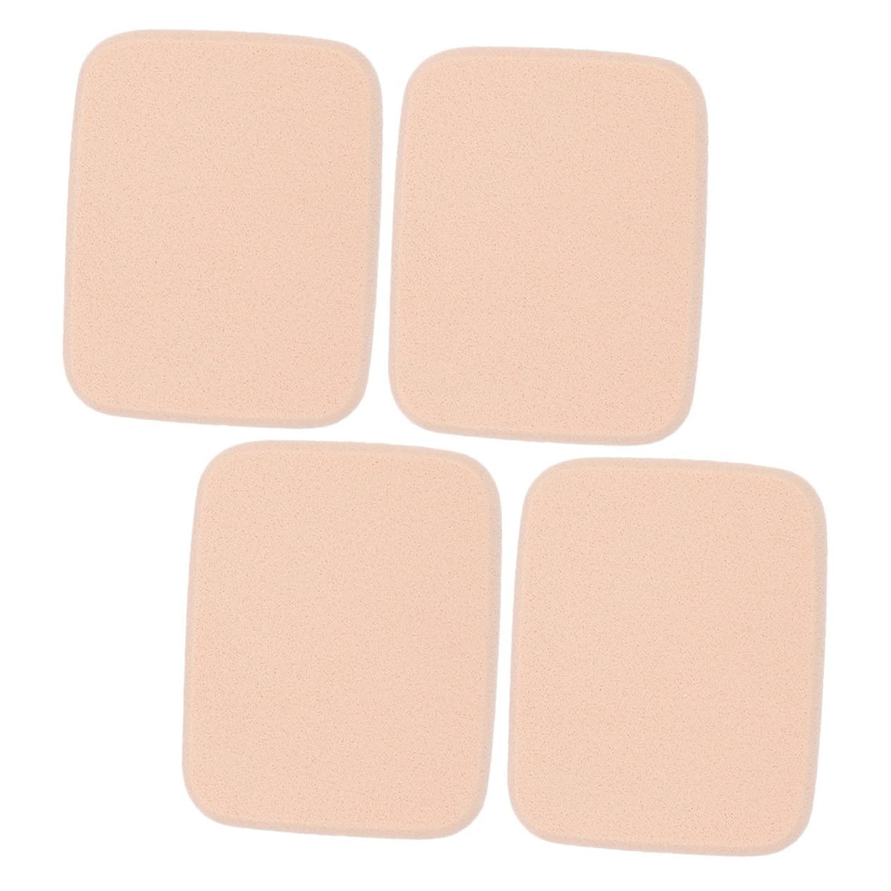 Healeved Set of 4 Women's Makeup Pads Soft Comfortable Cotton Makeup Puff Sponge Powder for Face Facial Pads Square Shape Tools