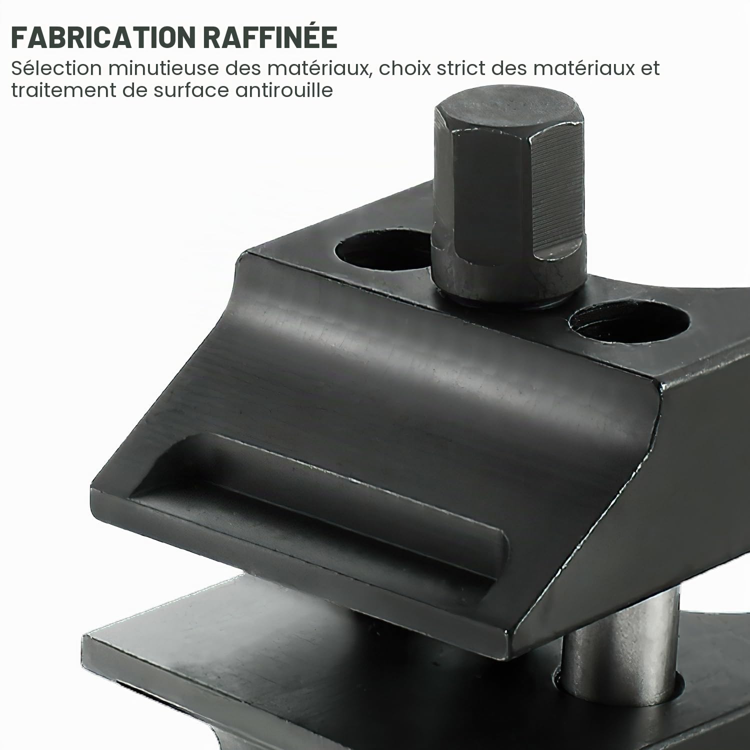 Expanseur de Suspension Professionnel pour Moyeu de Jambe de Force/Fusée d'Essieu - Outil Mécanique en Acier 4x2.5x3 cm avec Clé Intégrée (Noir)