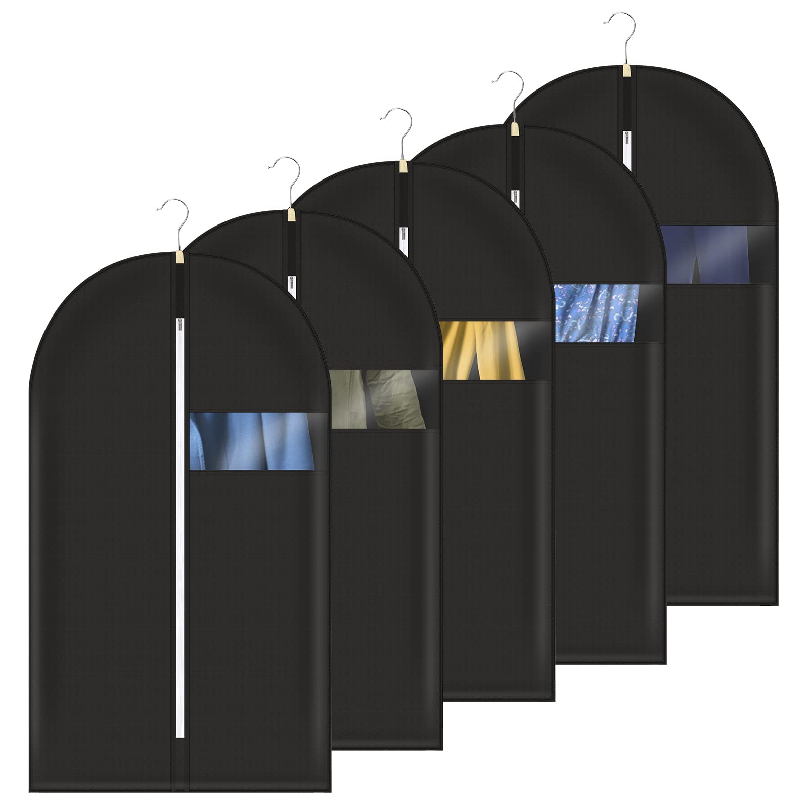 Sacchi Per Abiti Trasparenti 60x140 Cm - Set Di 5 Per Conservazione E Viaggi, Antipolvere E Traspiranti - Foto 6