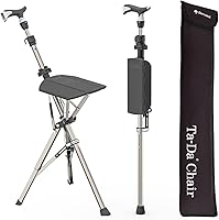 Vista 1 de Ta-Da Chair Series 1 Pro, Portable Trekking Hiking Pole, Folding Walking Stick with Seat, Walking Cane with Chair, Foldable Chair, Lightweight