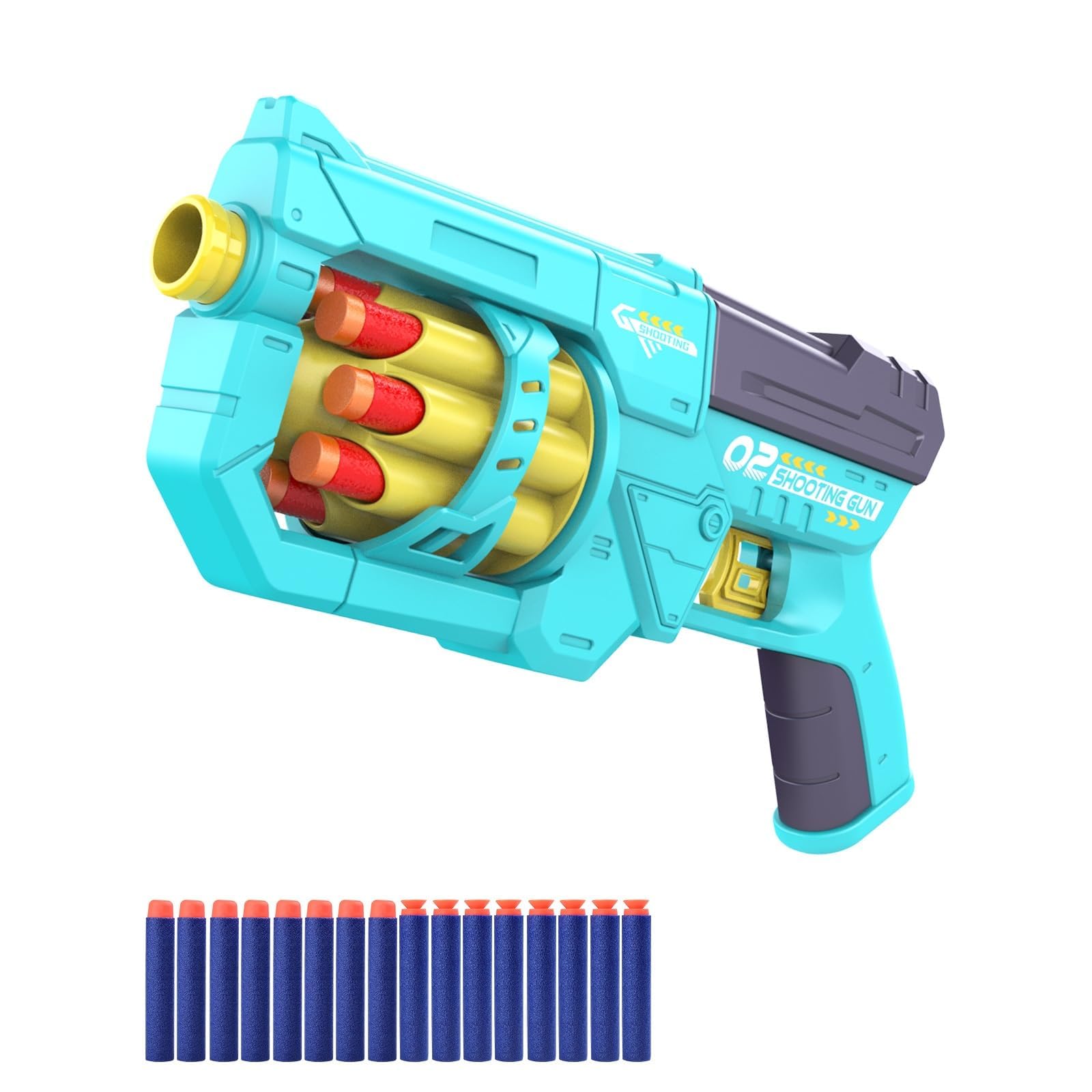 Amazon.com: RD-8 Blue Toy Blaster Gun Set, Foam Darts Fit for Nerf