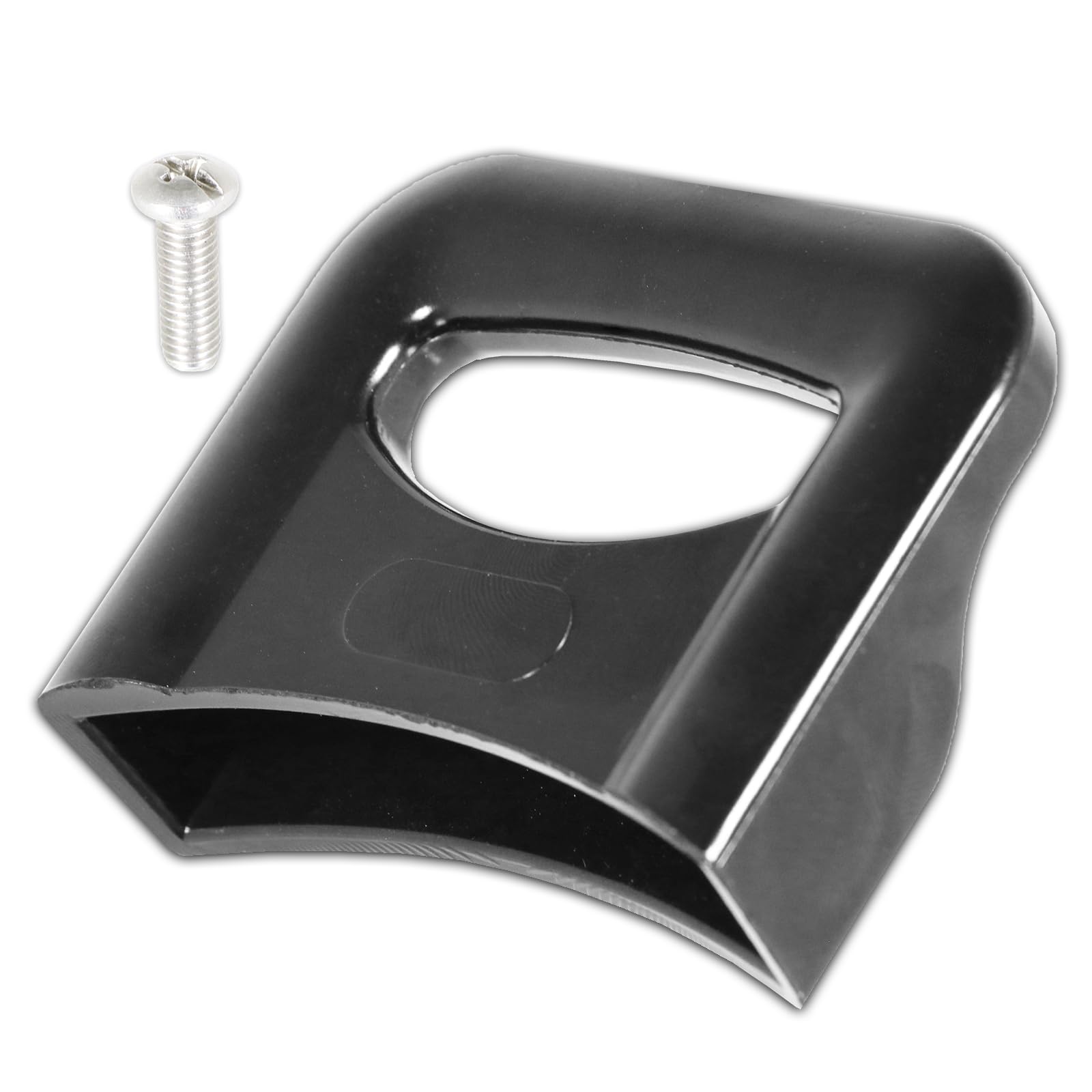 Spares2go Side Pan Handle Curved Black Bakelite Saucepan Pot Steamer Pressure Cooker Cookware Grip Replacement (70mm)