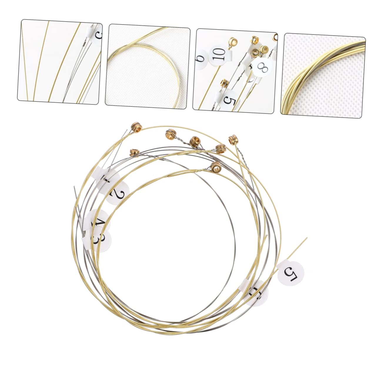 Set Di Corde Per Lira - 16 Pezzi In Acciaio, Ricambio Per Arpe A Lira, Yaqin E Altri Modelli - Foto 6