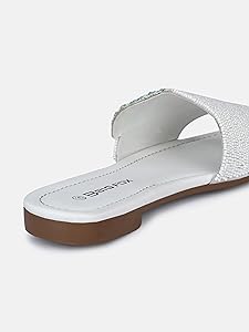 Buy Big Fox Evil'S Eye Slip On Flat Sandals For Women White, 3 UK