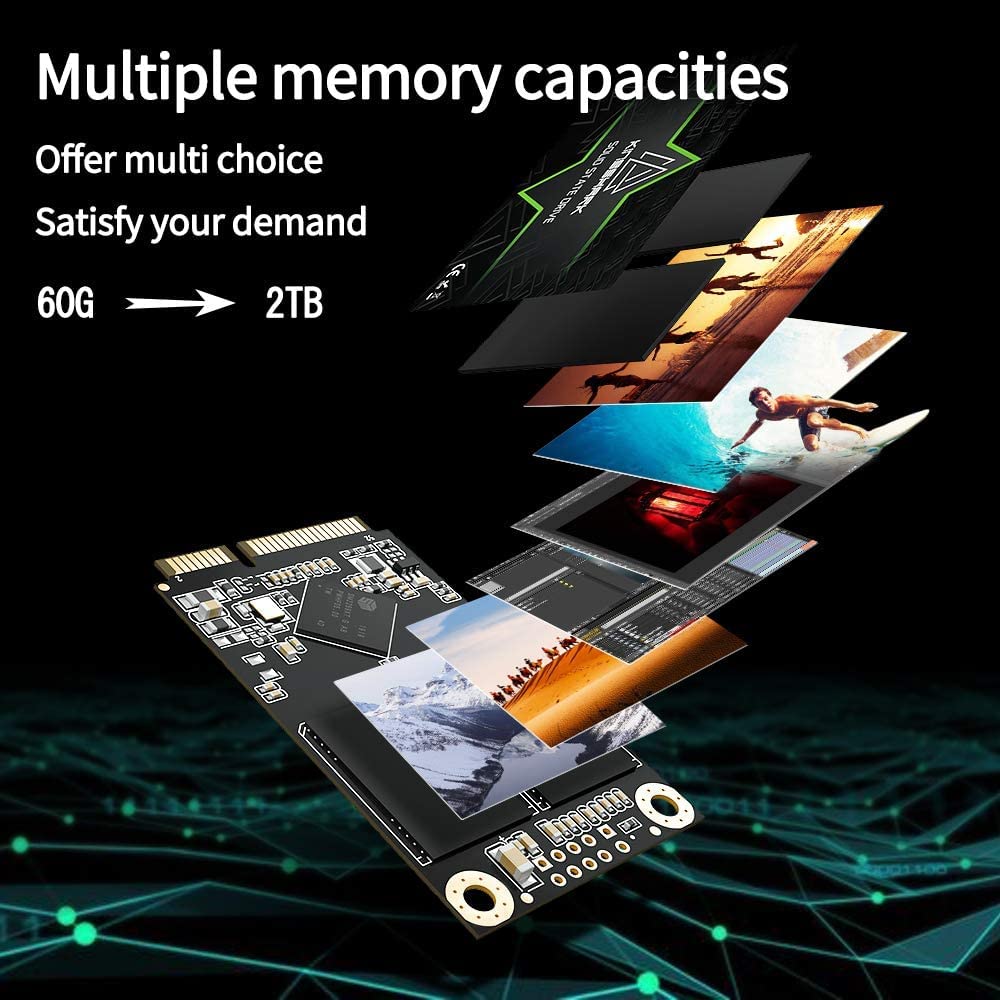 Kingshark SSD MSATA 64GB de alto rendimiento interno de estado sólido para computadora portátil de sobremesa, paquete de 5 unidades [64 GB (5 paquetes), MSATA]