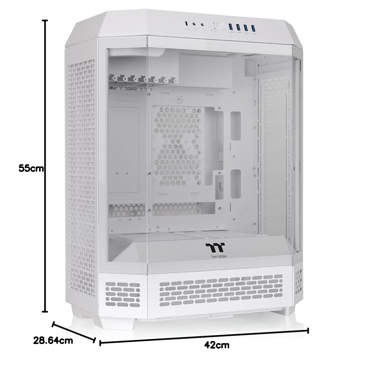 Thermaltake The Tower 600 Mid Tower Chassis | Hidden Connector | White