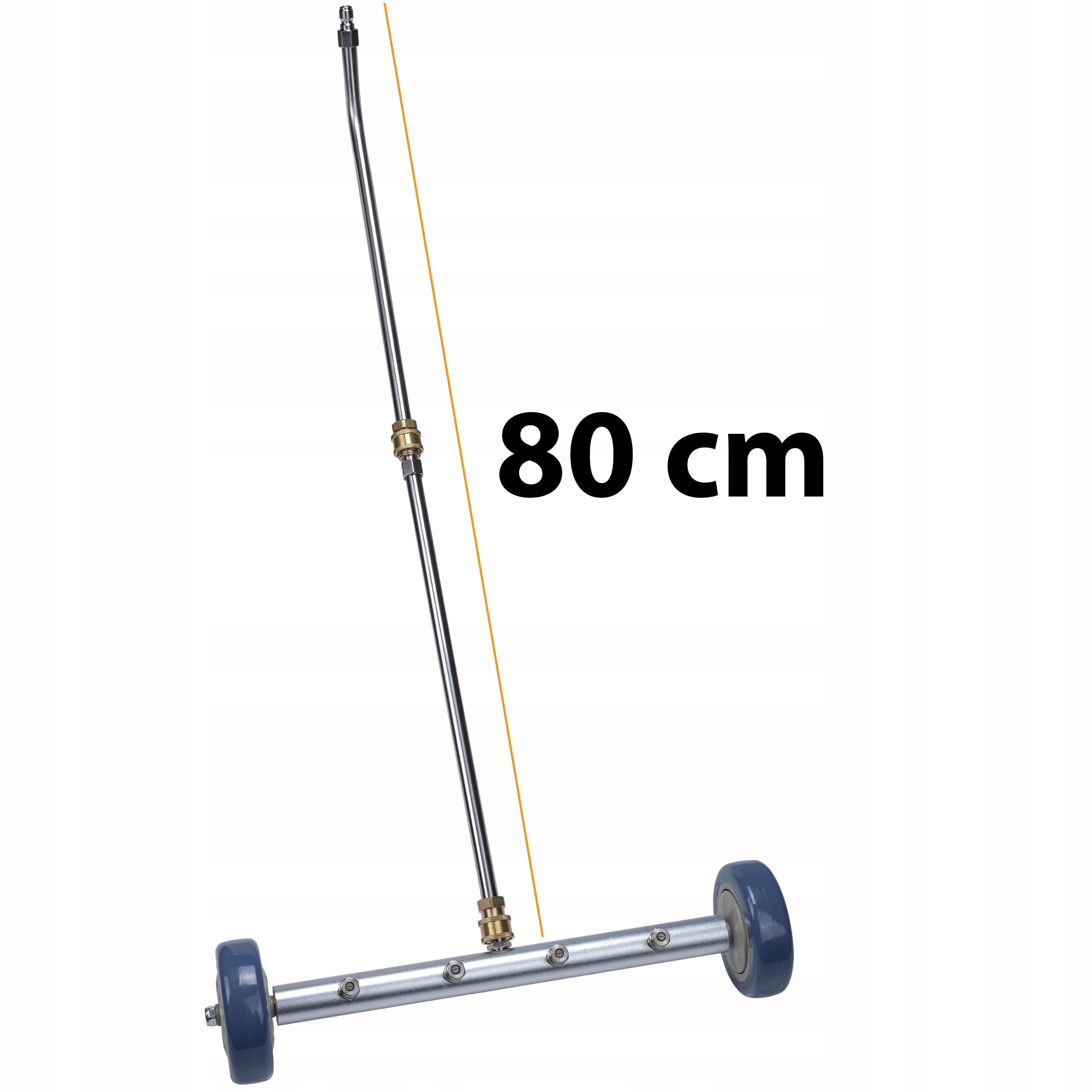 Zestaw lancy wysokociśnieniowej AutoClean ProLine – lanca do mycia podłoża z 4 dyszami na kółkach, pistolet wysokociśnieniowy 300 bar M22 x 1,5, adapter Click Connect, część zamienna do myjki