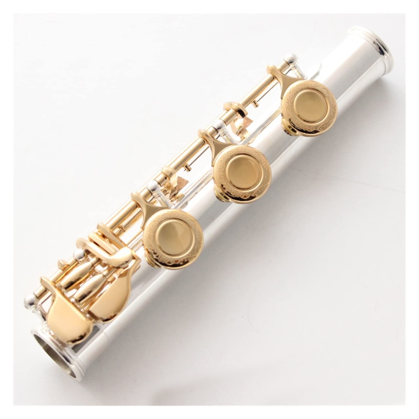Flöte Musikinstrument 17 goldene Tasten Flötengravur handgeschnitzte Tasten Vergoldung Flöten B Bein offene Löcher