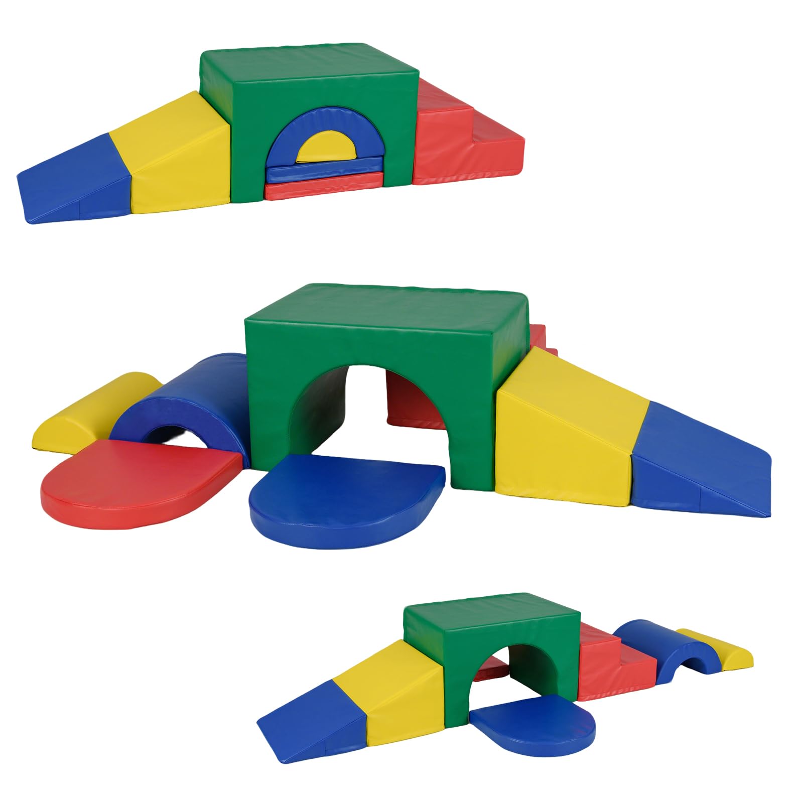 RELAX4LIFE Set di 7 Blocchi da Costruzione per Bambini, in Schiuma per Arrampicarsi, Combinazioni Libere, Vari Colori, Forme Diverse, per Casa, Asilo Nido