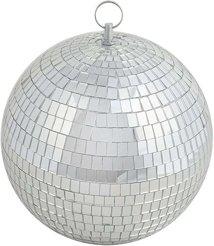 Bola grande de espejo de discoteca colgante de cristal plateado de 20 pulgadas para boda, cumpleaños, decoración del hogar, adornos de Navidad