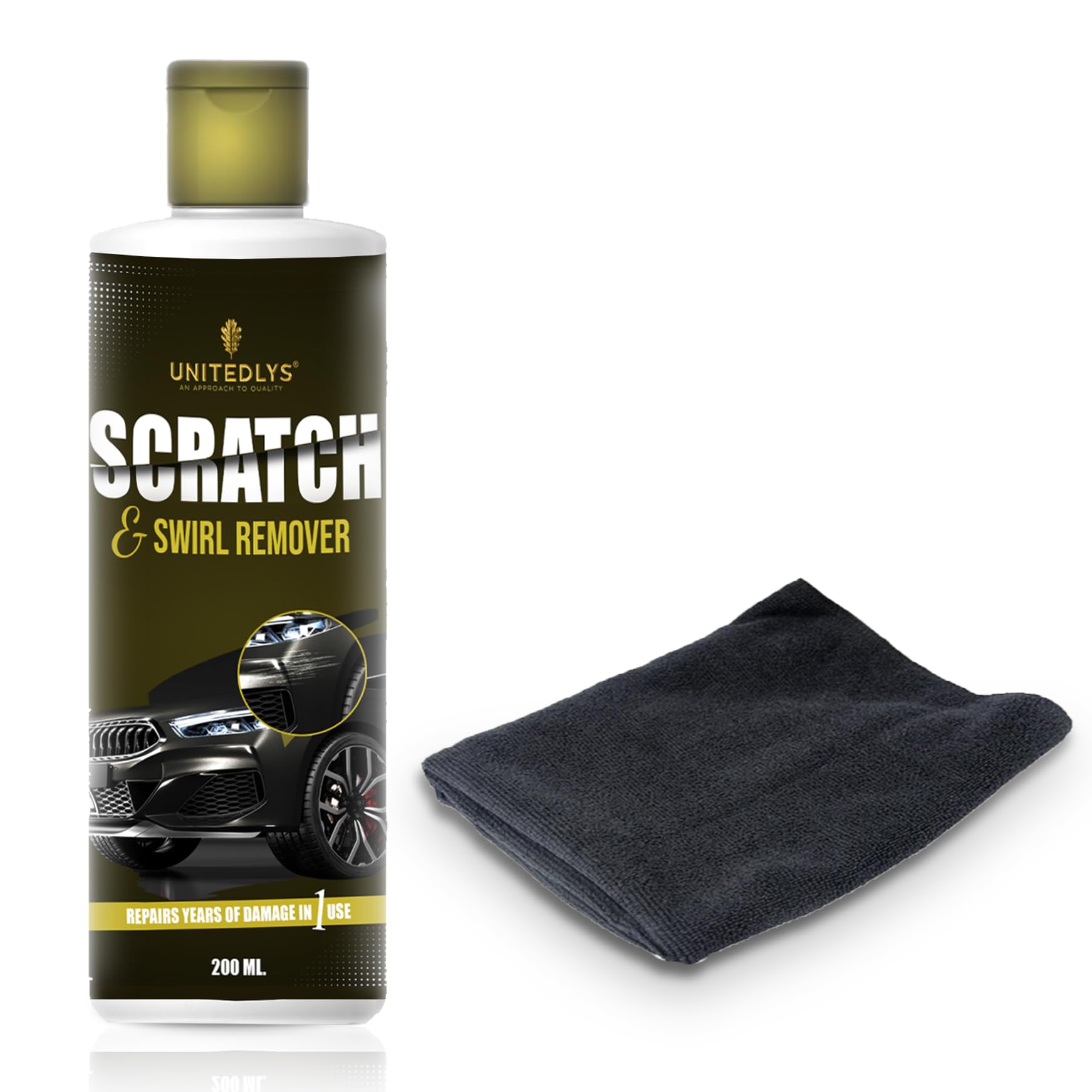 Unitedlys Premium Car Scratch Remover Kit with Microfiber Cloth 200ML | Buff Out Minor Scratch Remover for Bikes & Cars | Fix Them Fast and Restore Shine | Say Goodbye to Minor Scratches (B0D8L32HBP) Amazon Price History, Amazon Price Tracker
