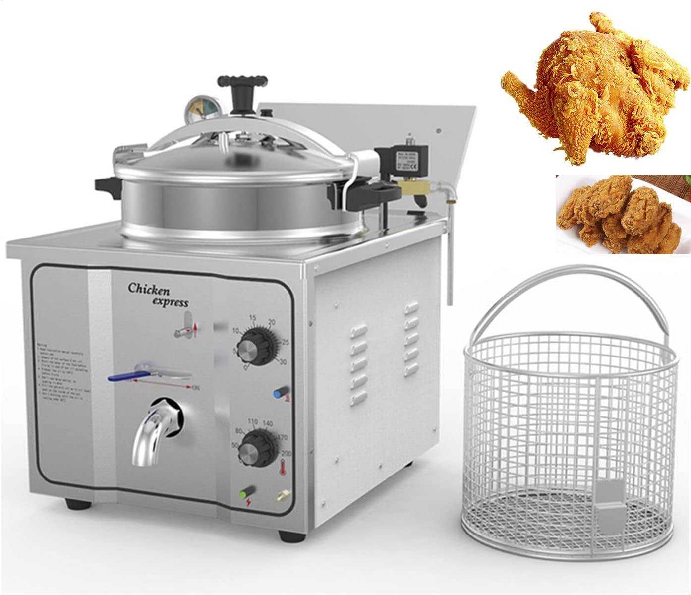 TECHTONGDA Commercial 110V-16L High Pressure Fried Chicken Machine 110V ...