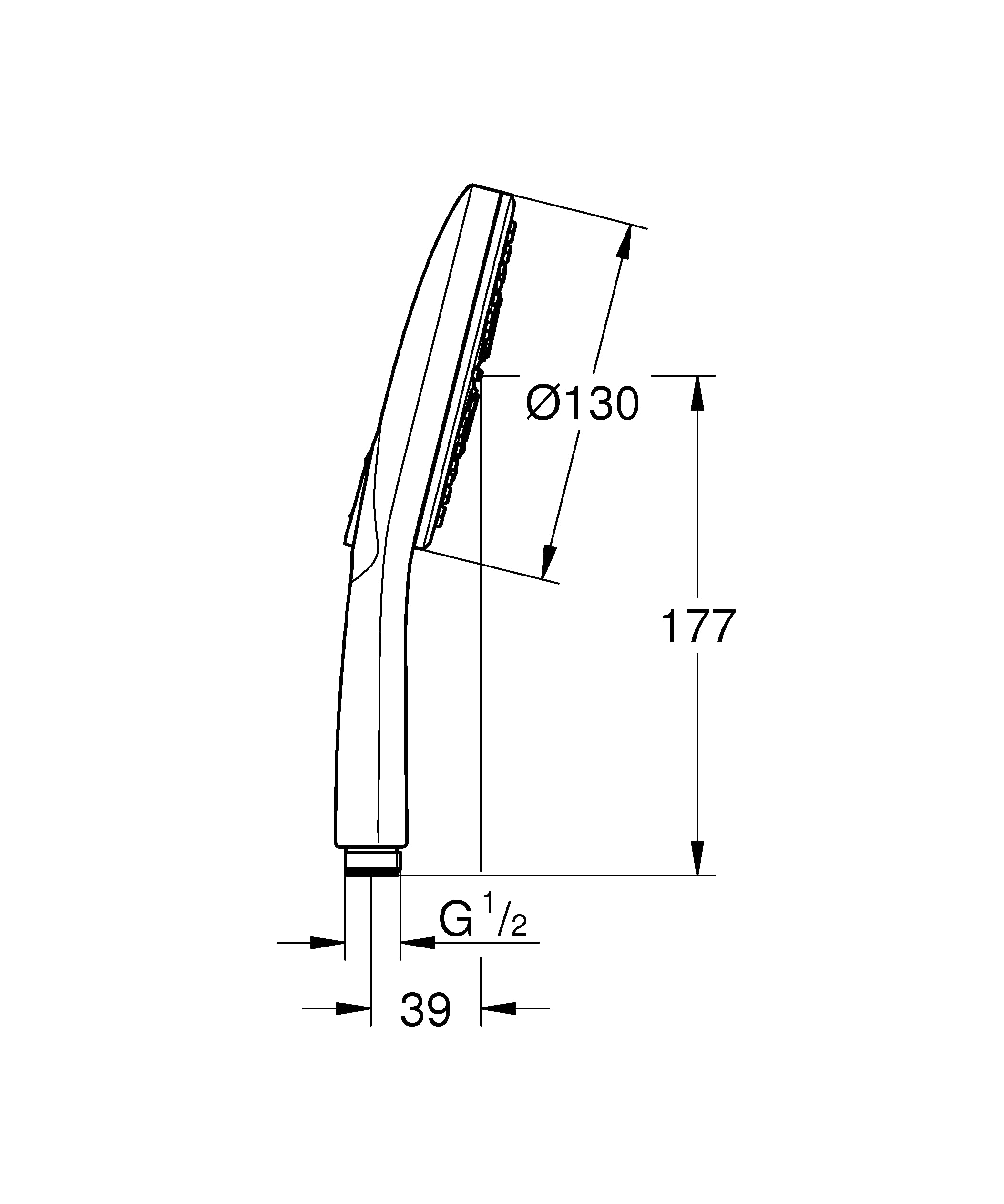 GROHE Rainshower SmartActive 130 - Alcachofa/Teleducha (3 chorros), 26574000"