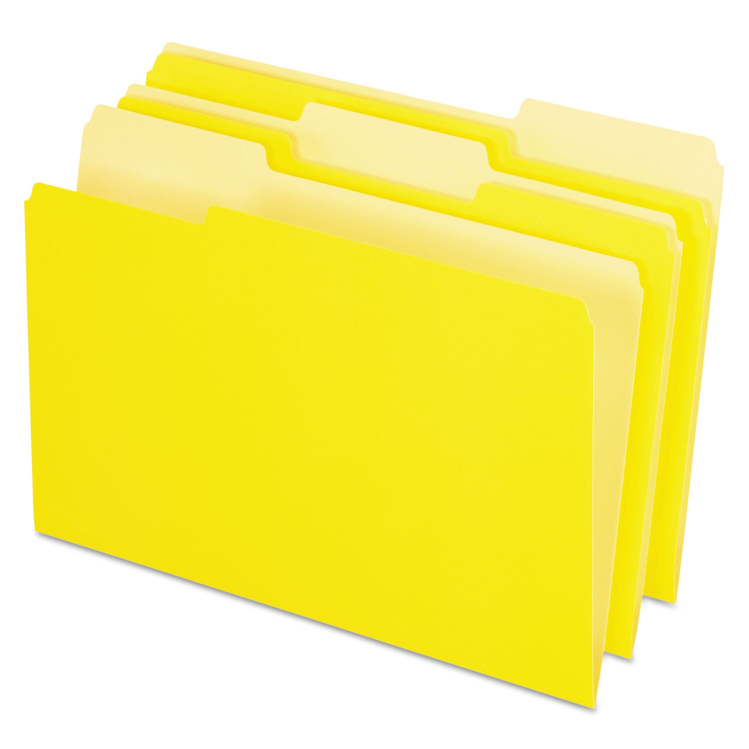 Pendaflex Two-Tone Color File Folders, Legal Size, Yellow, 1/3 Cut, 100/BX (153 1/3 YEL)