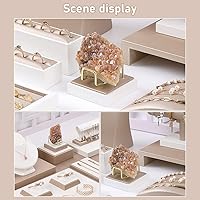 Vista 4 de WAYUTO Soporte de exhibición de cristal de latón con base para esfera, soporte de exhibición fósil, soporte de exhibición de minerales, soporte