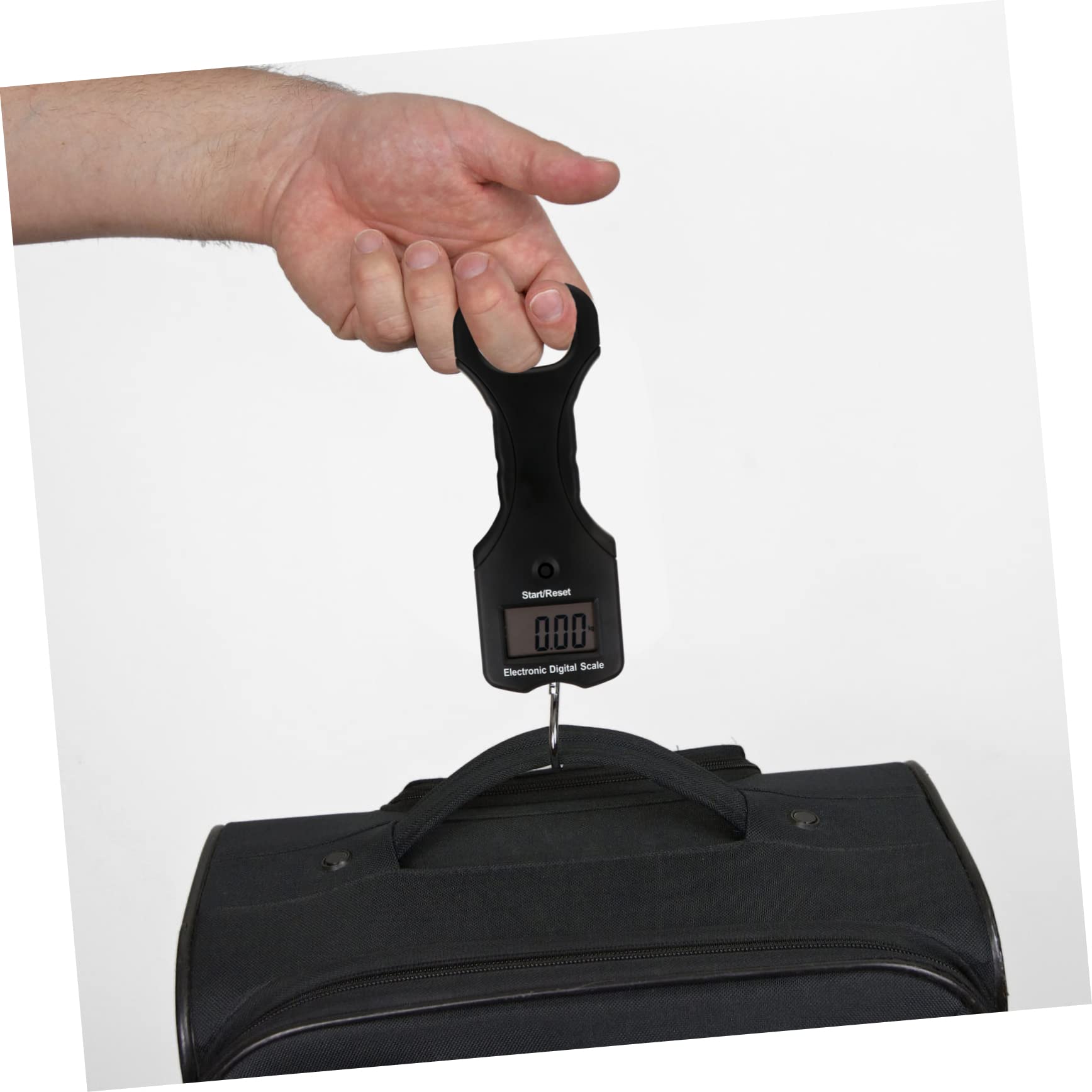 Báscula Portátil de Equipaje Digital 30kg Negra de Plástico