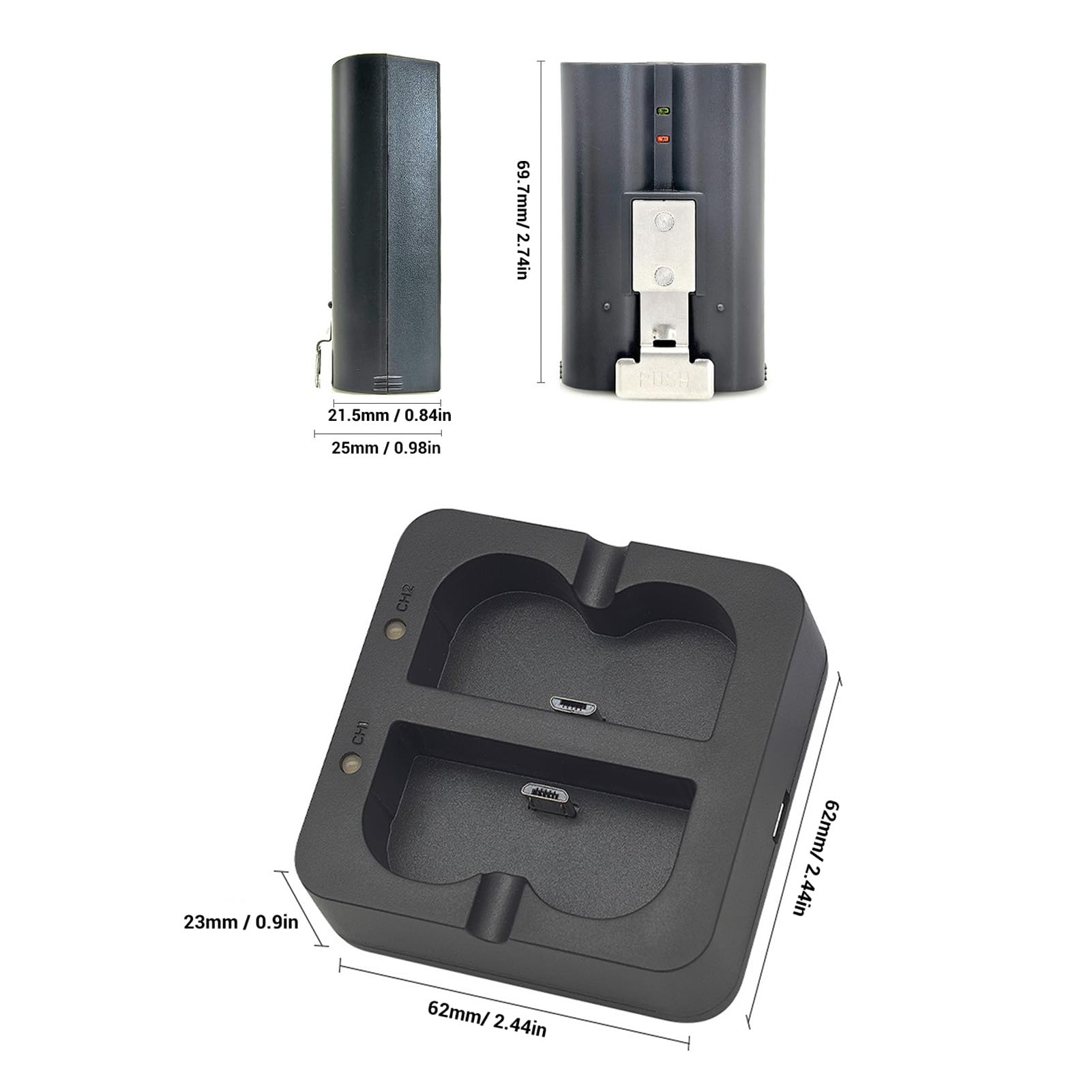 Batería para Timbre de Puerta, Kit de Batería Recargable de 6500