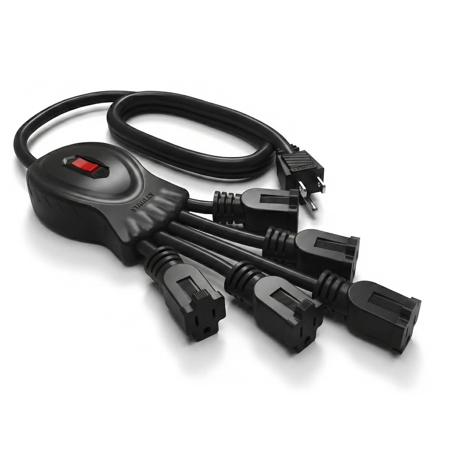 STANLEY PowerSquid 5 Outlet Cord - Black -1