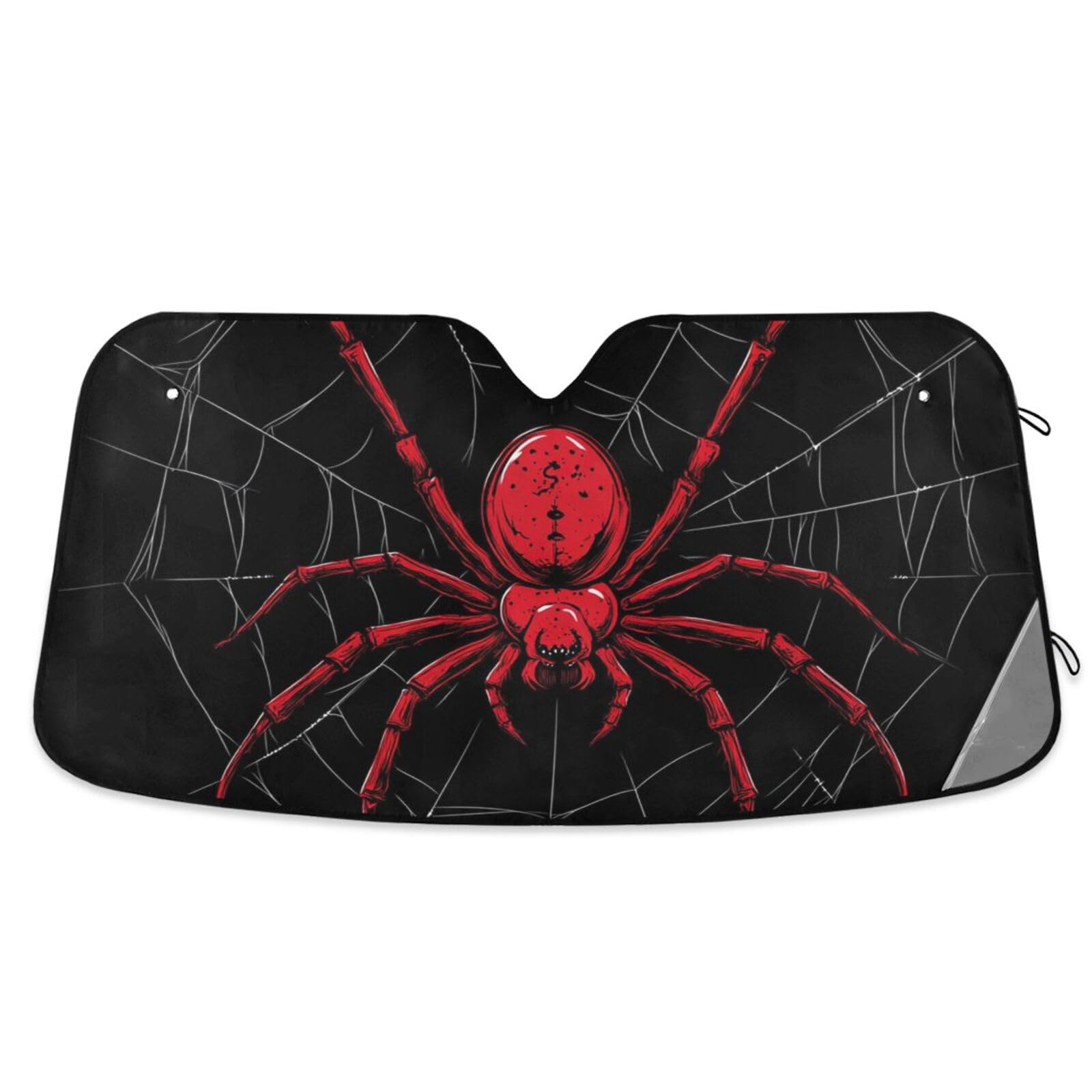 Photo 1 of Car Windshield Sun Shade Foldable, Spider Sun Shade for Car Truck Window Front Windshield, Blocks UV Rays Sun Visor Protector Sun Heat Reflector to Keep Your Vehicle Cool, L