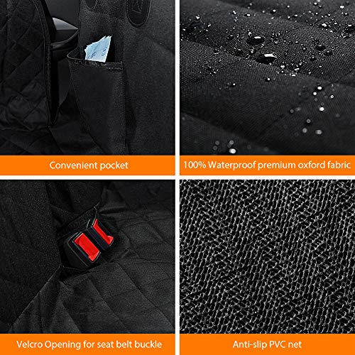 Dog Car Seat Cover For Back Seat, Back Seat Cover For Dogs With Mesh Window, 100% Waterproof Car Seat Covers For Dogs, Scratchproof Dog Seat Cover/Pet Seat Protector, Dog Hammock For Car/Suvs/Trucks #TOP3