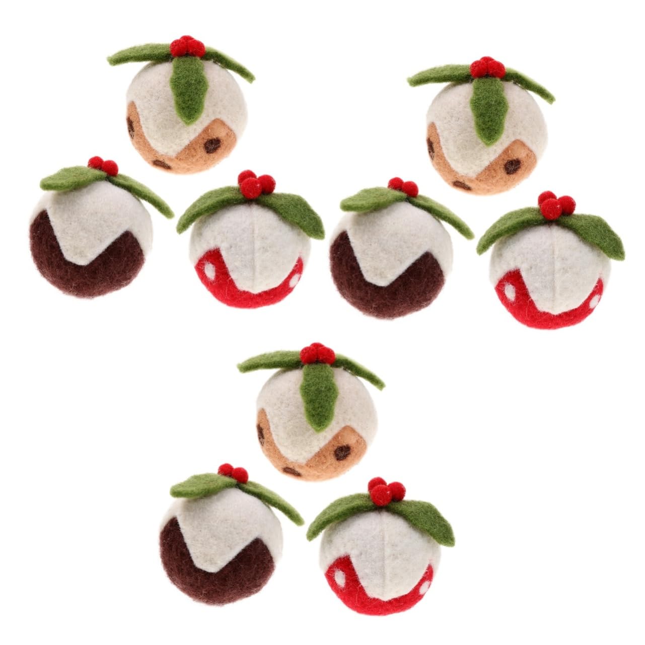 ABOOFAN 9 Piezas Pelota De Juguete para Mascotas Gato Juguetes Navidad Gatera Juguetes De Pelota para Mascotas Gato Juguete De Navidad Lana Falsa En Caja Suministros para Gatos