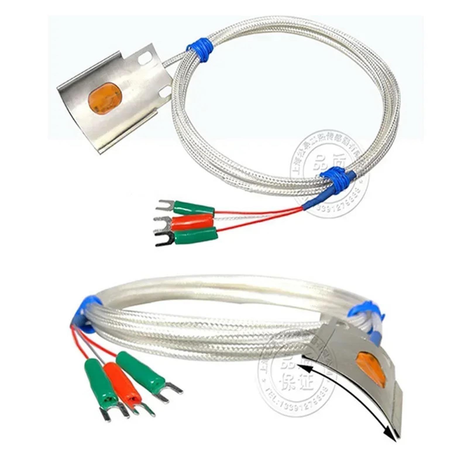 Sensore di Temperatura a termistore in Platino for Piastrelle ad Arco Pt100 for sonda cilindrica montata su Superficie(Class B Length 4m)