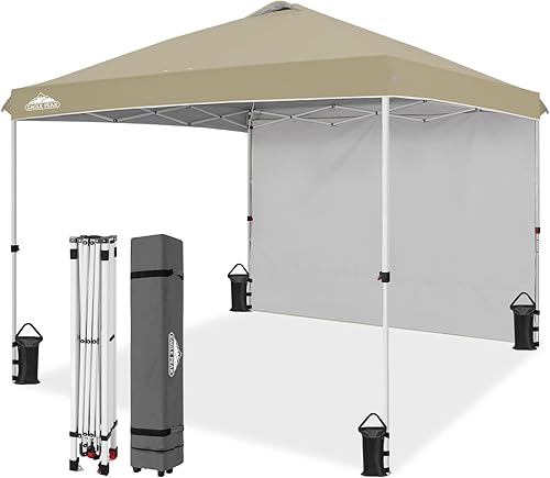 Miniatura 74 de EAGLE PEAK - Tienda de campaña desplegable con toldo, 1 pared lateral, fácil de montar, tienda para eventos, protección solar para exteriores, bolsa