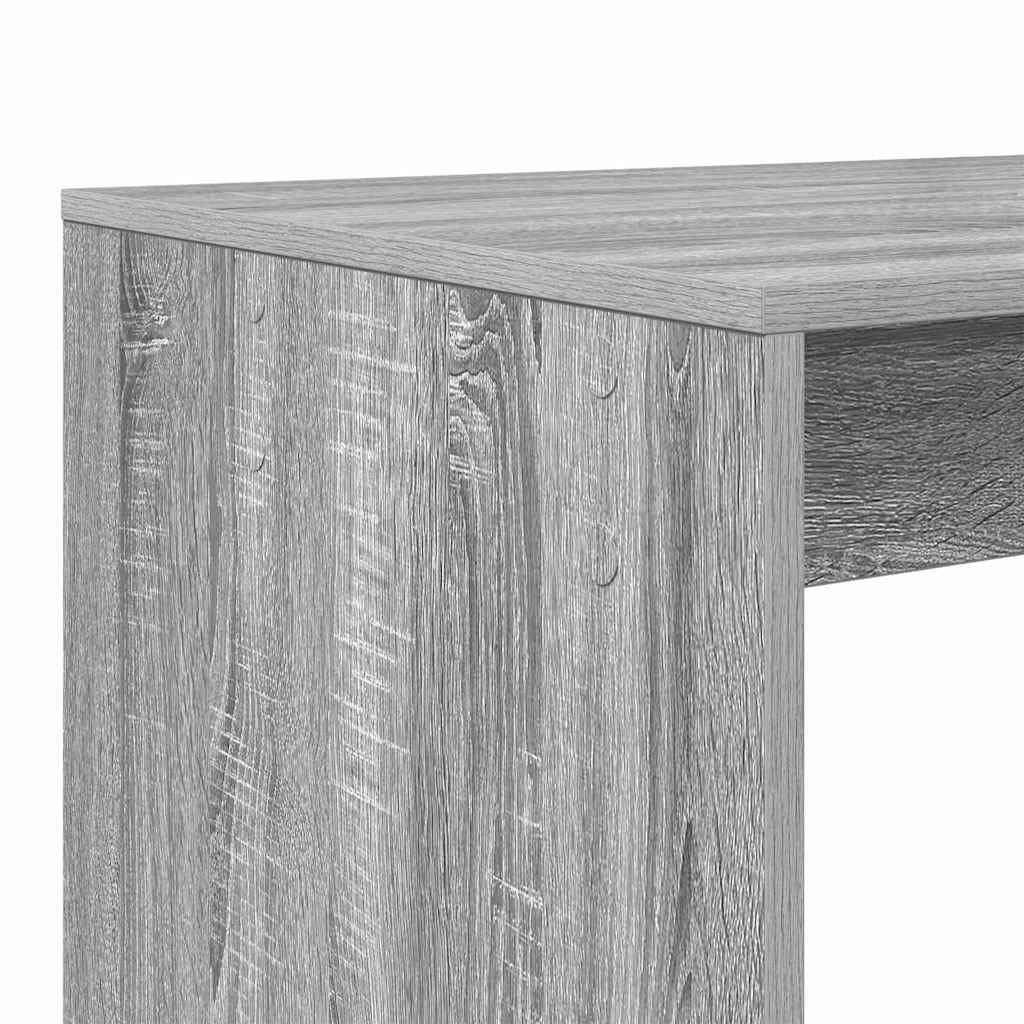 Scrivania grigio sonoma in legno ingegnerizzato 108x55x103,5 cm con ripiano e cassetto per postazione lavoro studio computer pc gaming ufficio casa smartworking