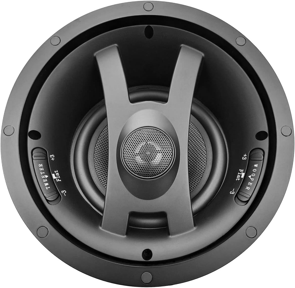 MFR 6.5" Edgeless Angled Ceiling Speaker for Whole House Audio, Home Theater, Indoor/Outdoor, Bath, Kitchen, Covered Porches