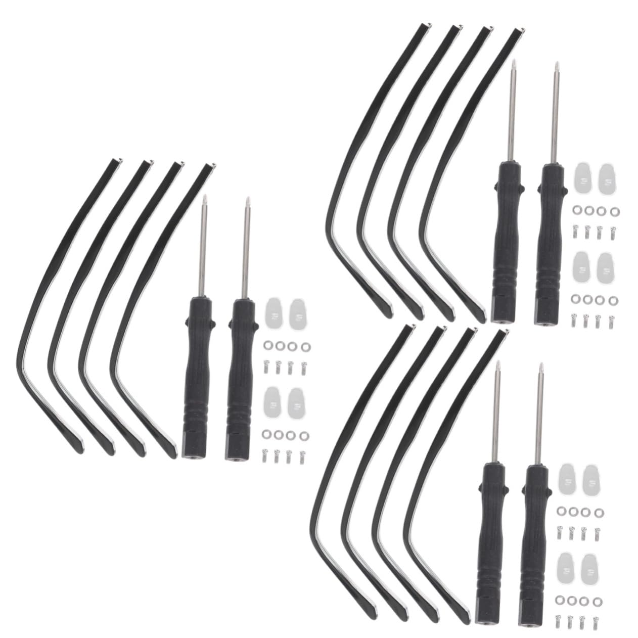 Ipetboom 6 Sets Nonslip Glasses Arms Replacement Kit Eyeglass Repair Parts Temple Arms for Sunglasses