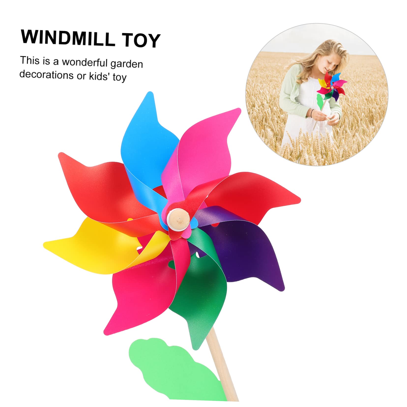 Toddmomy 5pcs Garden Windmill Lovely Pinwheels for Outdoor Lawn Decor Fun Ornaments for Durable and Vibrant Windmill Decor for Parties and Celebrations