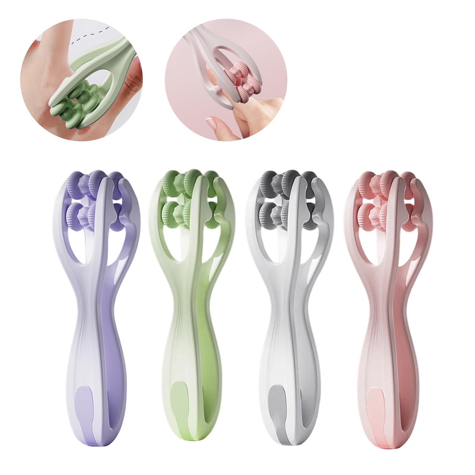 Practical Finger Massager Handheld Hand Massager Hand Care Tool Easy to Use Double Roller Hand Massager