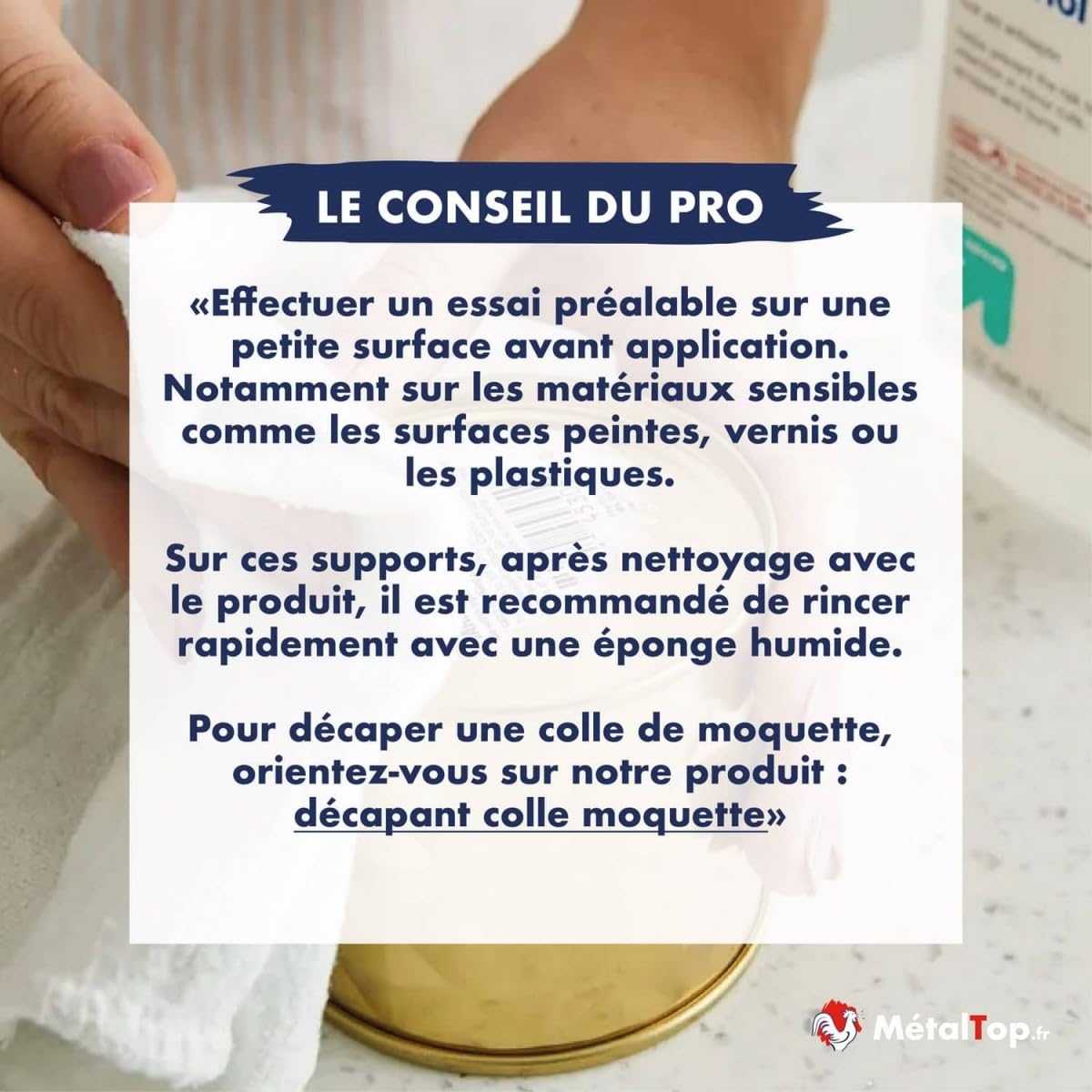 Metaltop - Dissolvant Colle - 5 L - Dissout colles, adhésifs et étiquettes : verre, métal, plastique.