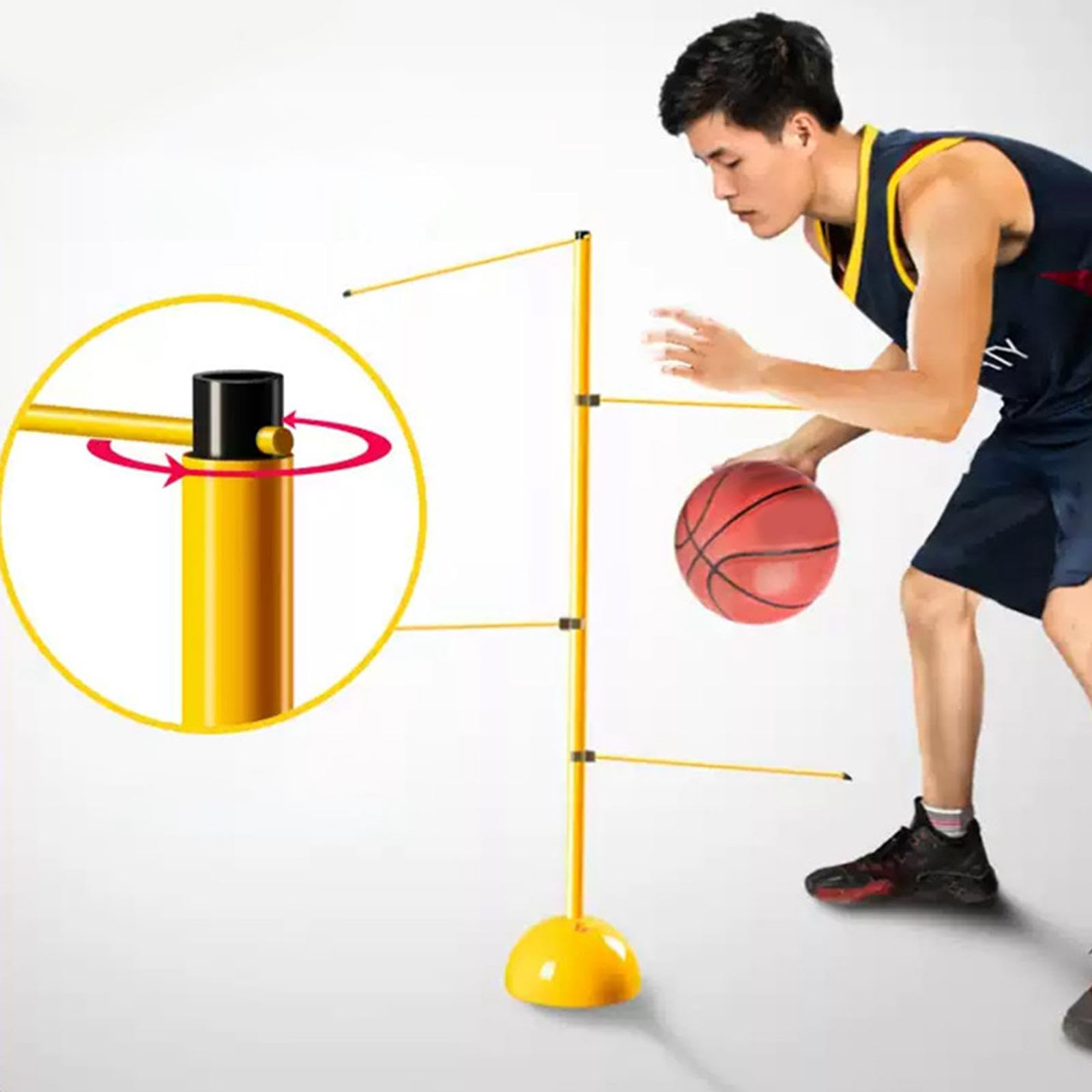 Fenteer Basketball-Dribbling-Trainings-Butterfly-Stange, stabile Basis für Basketball-Enthusiasten, vielseitiges professionelles Zubehör, verstellbar