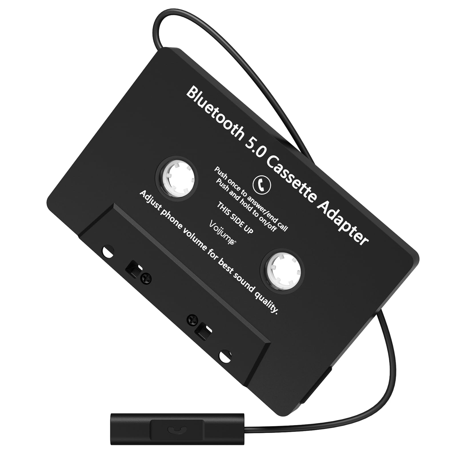 Adaptateur de Lecteur de Cassette Audio de Voiture,Cassette Adaptateur Voiture Adaptateur Bluetooth 5.0, Adapté Aux Téléphones Portables, Lecteurs MP3 et Tablettes