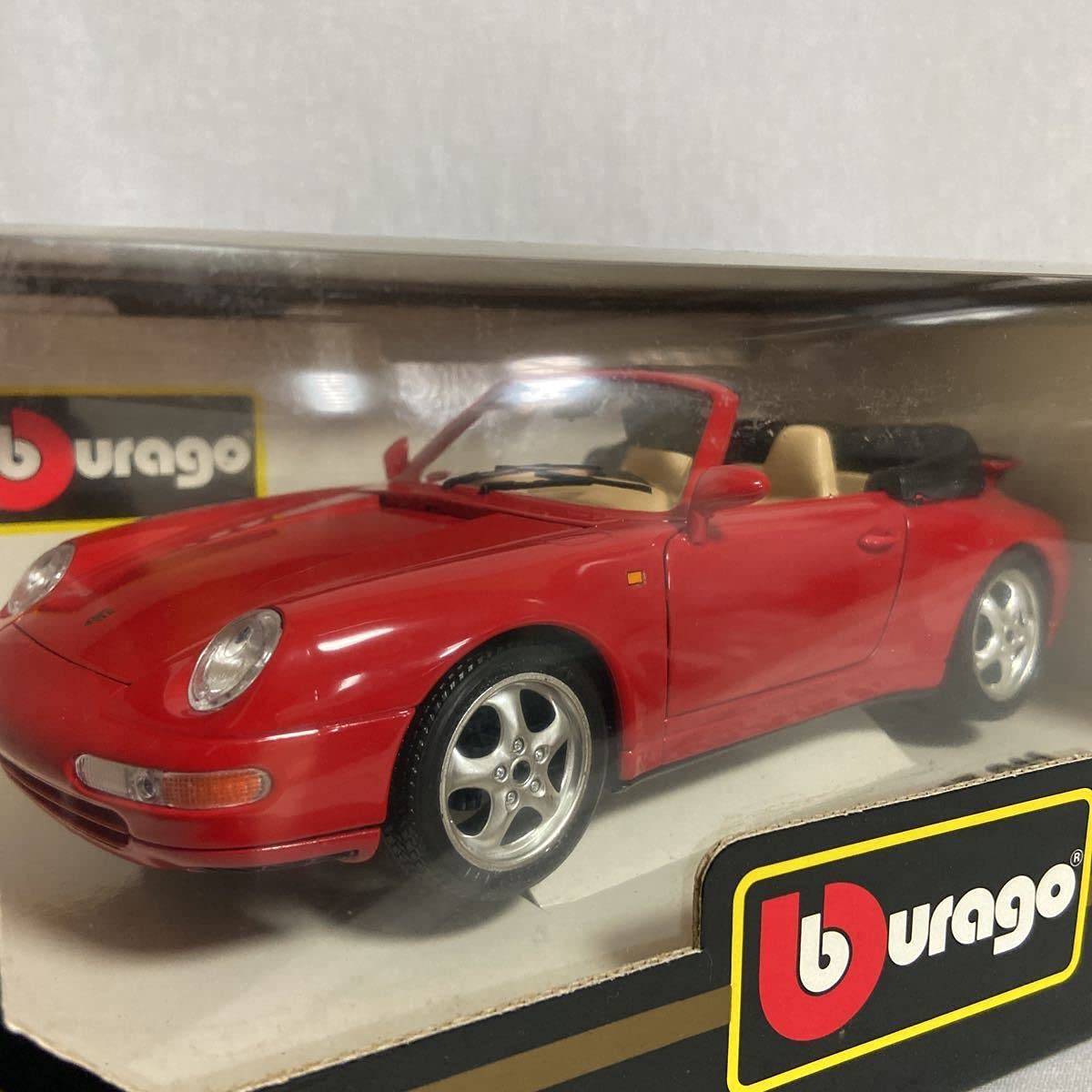 Amazon | burago 1/18 PORSCHE 911 Carrera Cabriolet 1994 993 レッド 