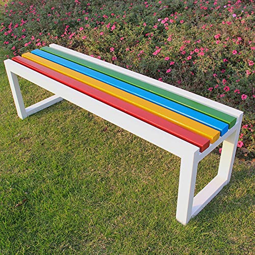 Banc de jardin en bois massif haut de gamme et métal