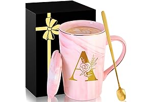 Personalized Ceramic Pretty Tea Cup with Lid