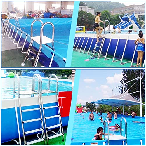 Escalera para piscina elevada 53'' acero inoxidable miniatura 5