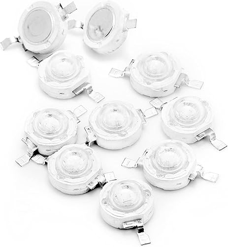 Miniatura 9 de Chanzon 10 piezas de chips LED de alta potencia 3W púrpura ultravioleta UV 395nm  400mA - 500mA  CC 3V - 34V  3 vatios SMD COB Componentes emisores