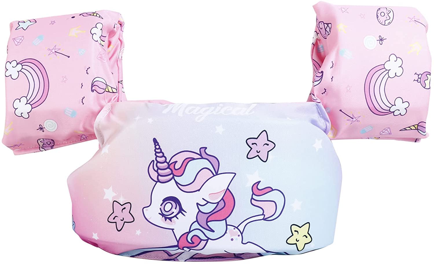 GGEROUToddler Swim Vest，Kids Water Wings Arm Floaties for 30-50 Pounds,Infant Safety Swim Aid Jumper Inflatable,Swim Arm Bands,Float Sleeves Swimming Armbands for Sea/Pool/Beach/Training