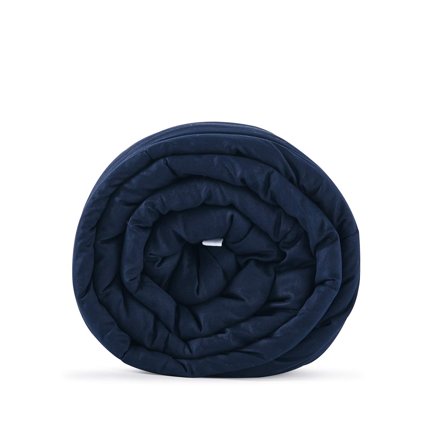 RelaxBlanket Coperta ponderata per letto king size, 200 x 200 cm, 13,6 kg, per letto singolo o matrimoniale, cotone di alta qualità con perline di vetro, blu navy