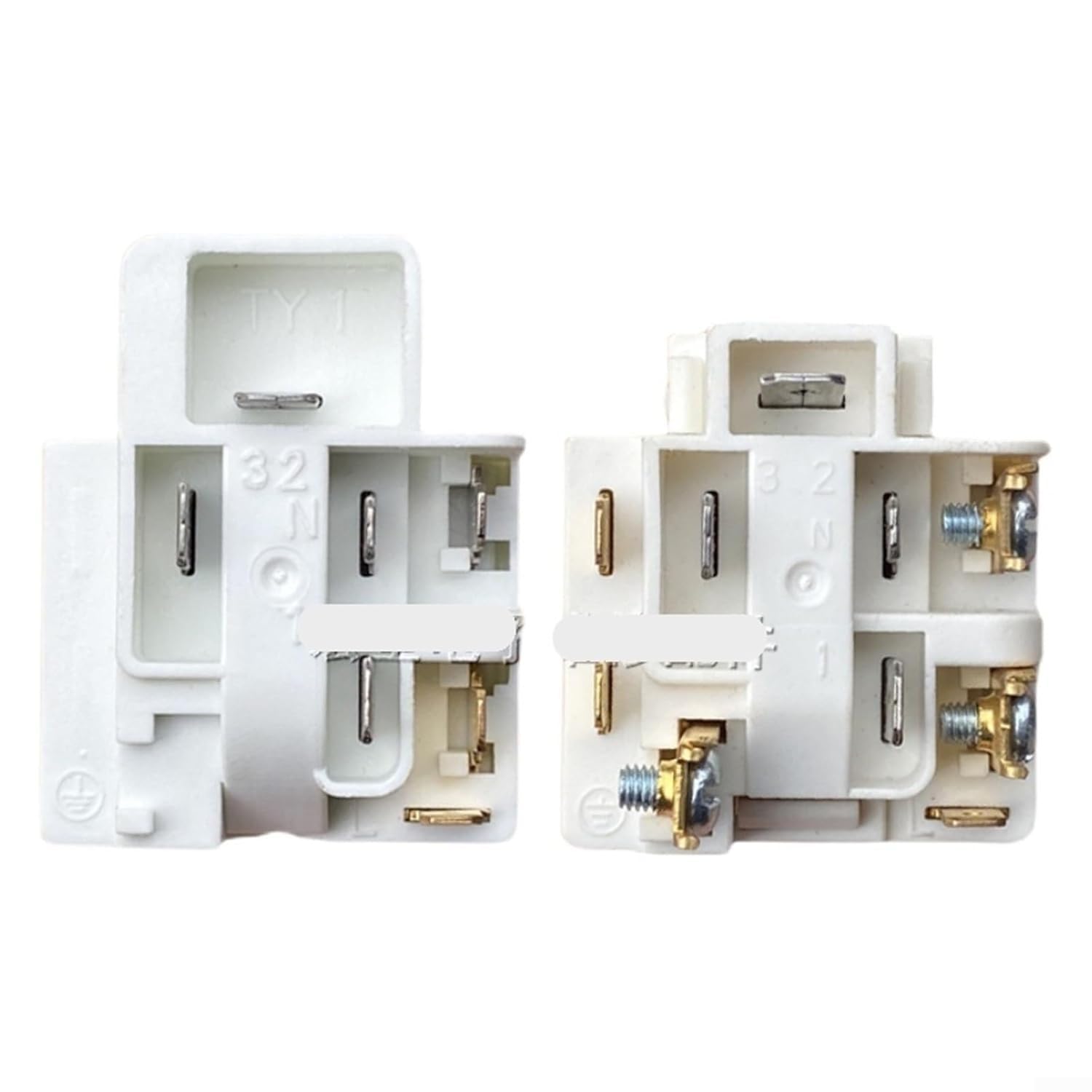 Relé de arranque para frigorífico, compresor de 12 A, 10 pines, color blanco, con protección contra sobrecarga