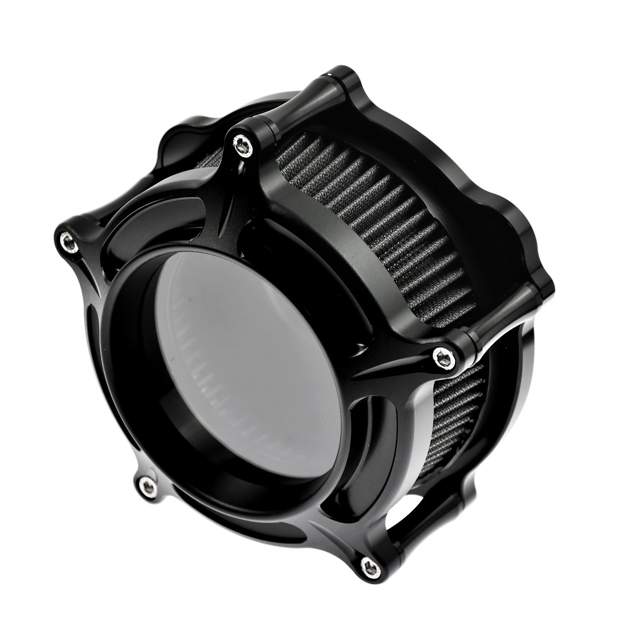 Kit de admisión de turbina de filtro de aire CNC para motocicleta para Harley Sportster XL 1200 883 72 48 2004-2023, color negro
