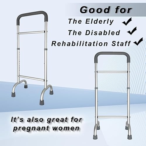 Miniatura 4 de Bastón de aluminio, ligero (2.3 libras), altura ajustable 31.5-39.3 pulgadas, herramienta de ayuda para recuperación corporal, estabilidad mejorada