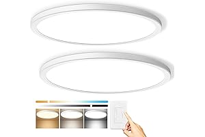 Dimmable LED Light Fixture - Super Slim Flush Mount Ceiling Light