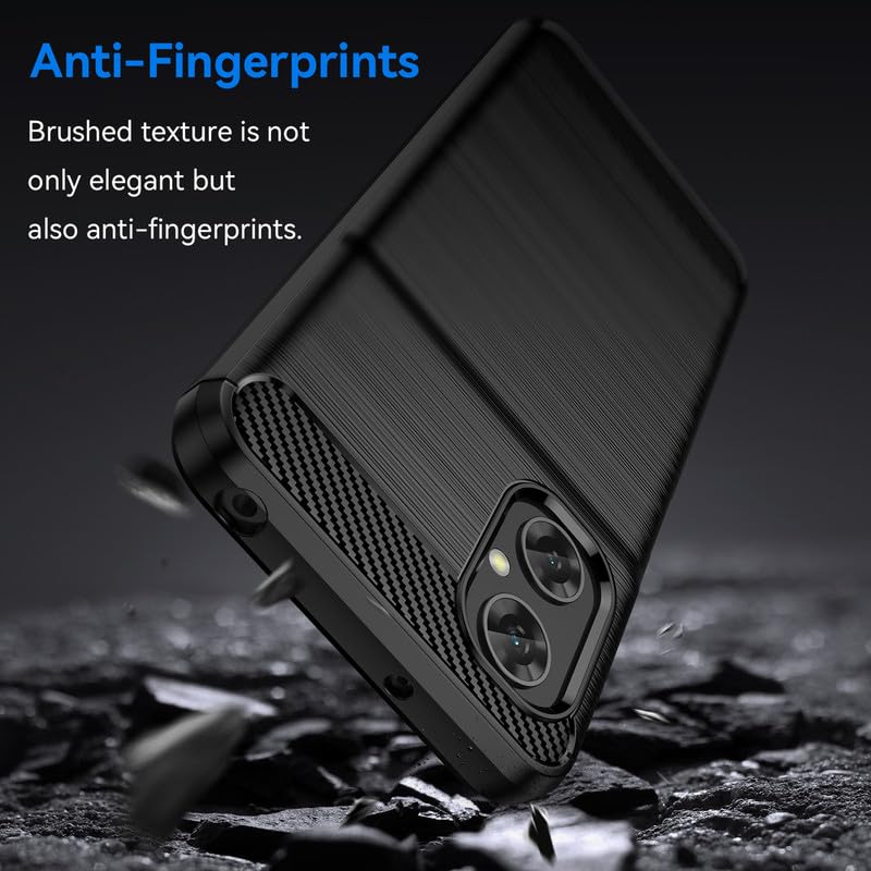 Image of Hybrid Carbon Fiber Back Case for Poco M4 5G (Black)